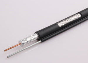 Kupfernes Koaxialkabel CCS RG11 mit Stahlbote-Kabel 60% und 40% Aluminiumeinfassung